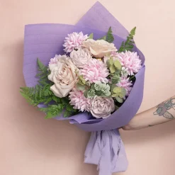 Nonwoven Embossed Wrap Sheets Willow Lilac Pk50 (50x70cm)