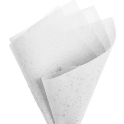 Nonwoven Embossed Wrap Sheets Bark White (50x70cm) Pack 50