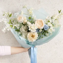 Nonwoven Wrap Sheets NOVA Baby Blue (50x70cm) Pack 50