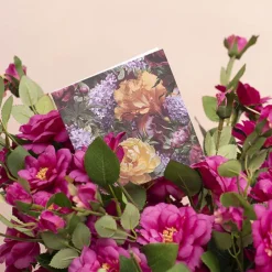 Nouvelle Gift Card & Envelope Lovely Peony Pk25(10x10cmH)