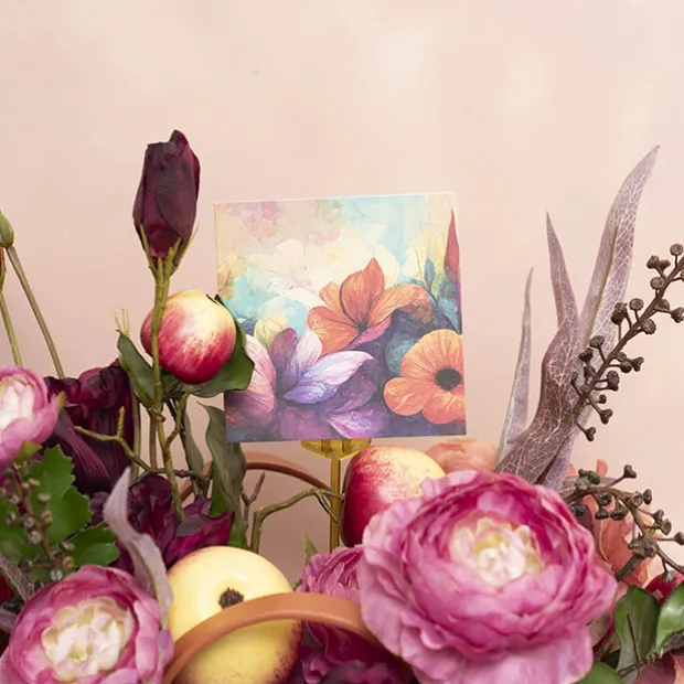 Nouvelle Gift Card & Envelope Vibrant Poppies Pk25(10x10cmH)