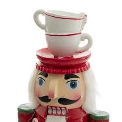 Nutcracker Holding Gingerbread Man Red & Green (36cmH)
