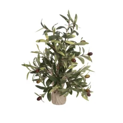 Olive Tree Burlap Jute Green (46cmH)