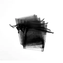 Organza Gift Bomboniere Bag Small Black Pack 10 (7.5x10cmH)