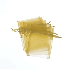 Organza Gift Bomboniere Bag Small Gold Pack 10 (7.5x10cmH)