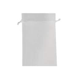 Organza Gift Bomboniere Bag Large White Pack 10 (15x24cmH)