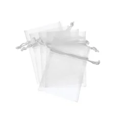 Organza Gift Bomboniere Bag Small White Pack 10 (7.5x10cmH)