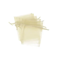 Organza Gift Bomboniere Bag Small Ivory Pack 10 (7.5x10cmH)