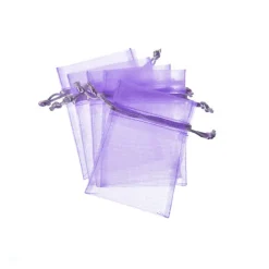 Organza Gift Bomboniere Bag Small Lavender Pk10 (7.5x10cmH)