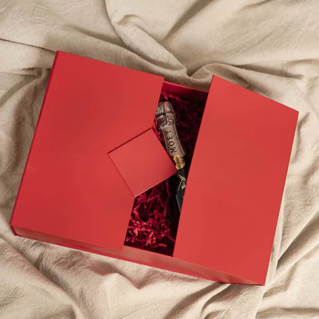 Origami Foldable Luxe Gift Hamper Box Red (30x25x10Hcm)