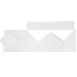 Origami Foldable Luxe Gift Hamper Box White (30x25x10Hcm)
