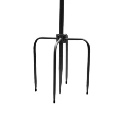Outdoor Metal Shepherd's Hook Stand Double Black (160cmH)