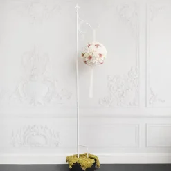 Outdoor Metal Shepherd's Hook Tall Single Stand White (2mH)