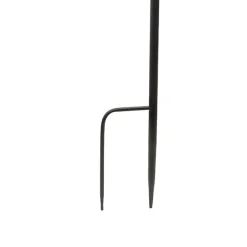 Outdoor Metal Shepherd's Hook Tall Single Stand Black (2mH)