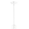 Outdoor Metal Shepherd's Hook Stand Double White (160cmH)