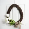 Oval Wreath Grapevine & Twig Mix Natural Brown (50cmH)