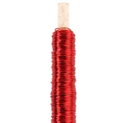 Painted Metallic Wire 0.55mmx50m on Stick 100g Red 23ga