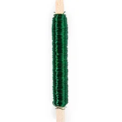 Painted Metallic Wire 0.55mmx50m on Stick 100g Green 23ga