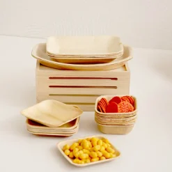 Palm Leaf Medium Platter (35.5x25cm) Pack 2