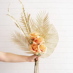 Palm Leaf Spray Metallic Gold (95cmH)