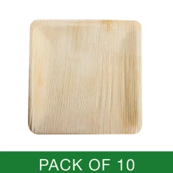 Palm Leaf Square Plate (20cm) Pack 10