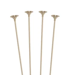Paper Balloon Cup and Stick Pack 25 Kraft Brown (40cmH)