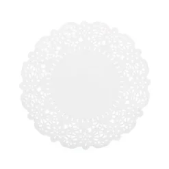 Paper Doily Round 24 Pack White (166mmD)