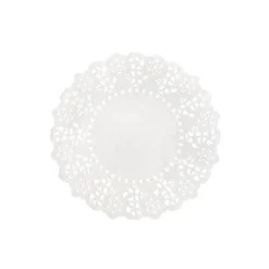 Paper Doily Round 24 Pack White (114mmD)
