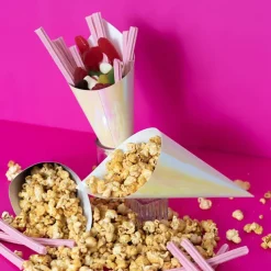 Paper Snack & Confetti Cone Pack 10 Iridescent (9cmDx24cmH)