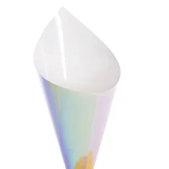 Paper Snack & Confetti Cone Pack 10 Iridescent (9cmDx24cmH)