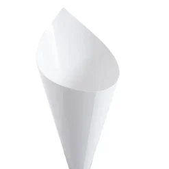 Paper Snack & Confetti Cone Pack 20 White (18.5x16.5cm)