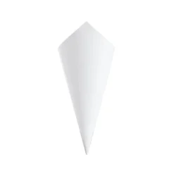Paper Snack & Confetti Cone Pack 20 White (18.5x16.5cm)