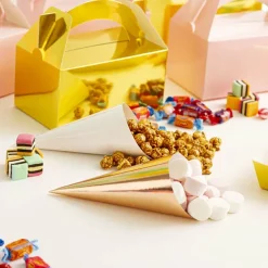 Paper Snack & Confetti Cone Pack 20 White (18.5x16.5cm)