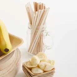 Paper Straws Plain White (20cmH 6mmDia) Pack 50