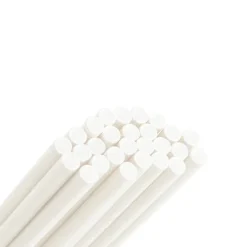 Paper Straws Plain White (20cmH 6mmDia) Pack 50