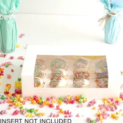 Patisserie Window Box 12 Cupcakes White (360x255x100mmH)
