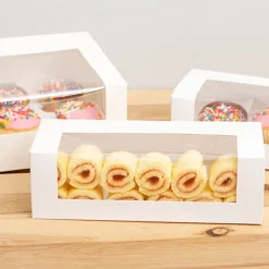 Patisserie Window Box 10" White (260x110x80mmH)