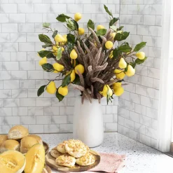 Pear Branch Spray Yellow (70cmH)