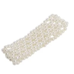 Pearl Criss Cross Corsage Wrist Bracelet Pack2 Cream(8x3cmH)