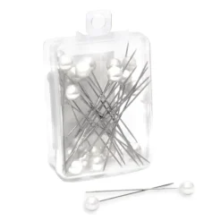 Pearl Pins Round Head Bulk 30 Pack White (8mm x 6cm)