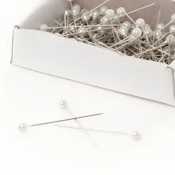 Pearl Pins Round Head Bulk 144 Pack White (3.5mmx38mmH)