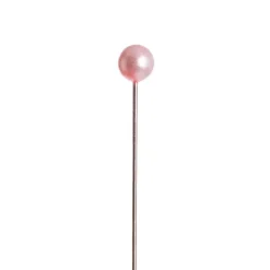 Pearl Pins Round Head Bulk 100 Pack Soft Pink (6mmx6.5cmH)