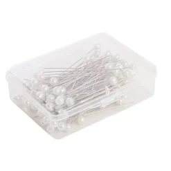 Pearl Pins Round Head Bulk 100 Pack Cream (6mmx6.5cmH)