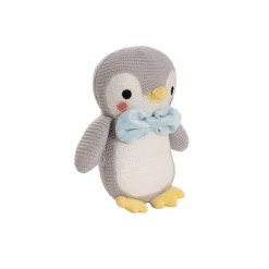 Penguin Peng Knitted Plush Soft Toy Grey (21cmHT)