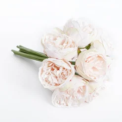 Peony Bouquet Emily x8 Flowers Light Pink (34cmH)