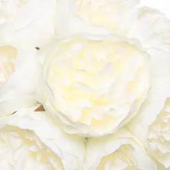 Peony Bouquet Emily x8 Flowers White (34cmH)