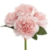 Peony Bouquet x 5 Flower Heads Candy Pink (32cmH)