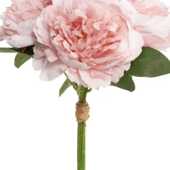 Peony Bouquet x 5 Flower Heads Candy Pink (32cmH)