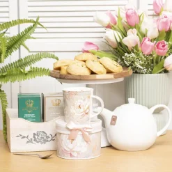 Peony Porcelain Large Mug Gift Set Pink (13x9.5cm)