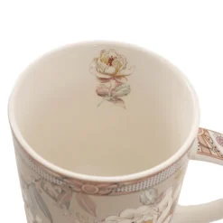Peony Porcelain Large Mug Gift Set Pink (13x9.5cm)